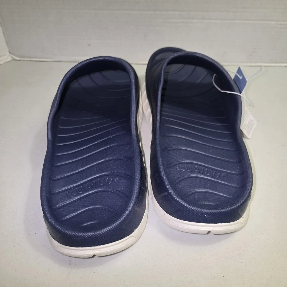 Kuailu Mens Recovery Slides Sandals Shoes Slippers size 14 New